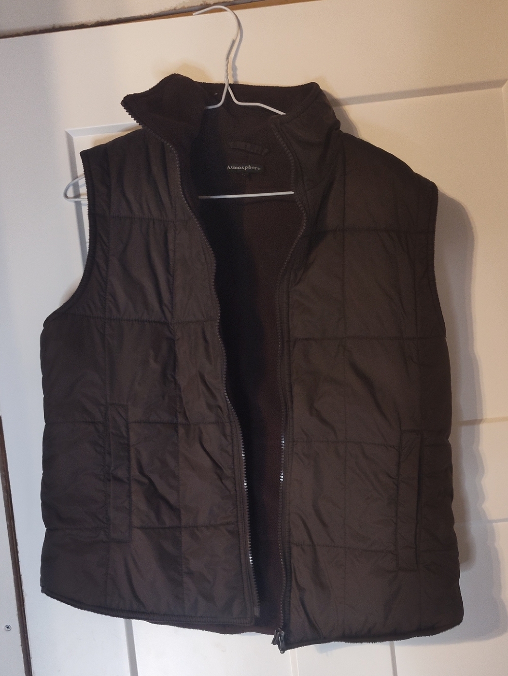 Atmosphere Dark Brown Quilted Sleeveless Puffer Vest